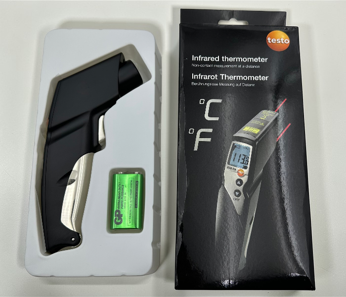 Testo 830-T4 Çift Lazerli Kızılötesi Termometre Kutu İçeriği
