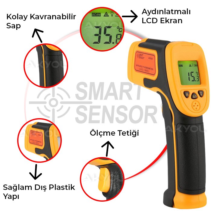 Smart AS530 kızılötesi sıcaklık ölçer