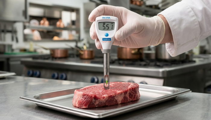 Hanna HI981045 Çelik Bıçaklı Et pH Test Cihazı