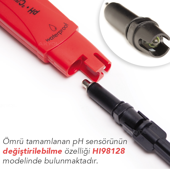 98128 ph ve sıcaklık ölçer