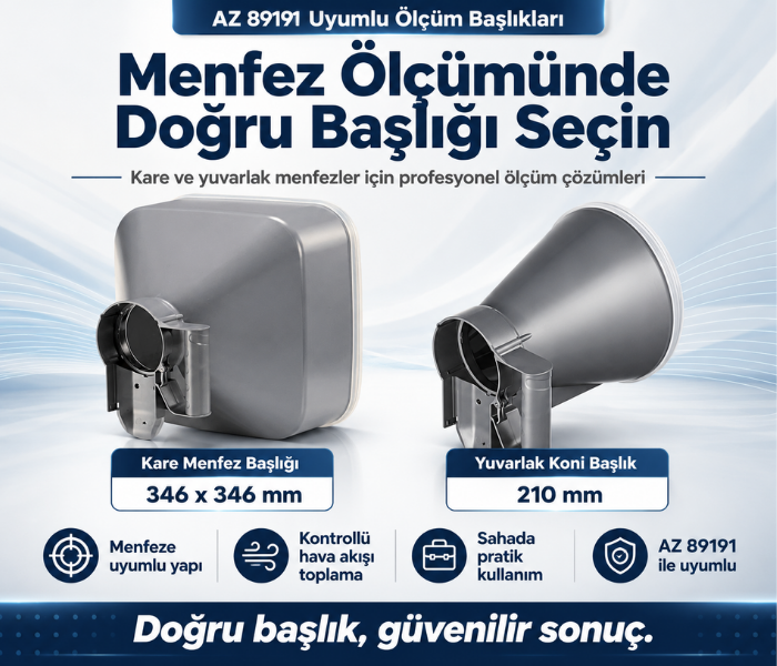 NDIR CO₂ sensörlü anemometre