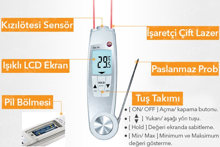 104-IR çift lazerli termometre