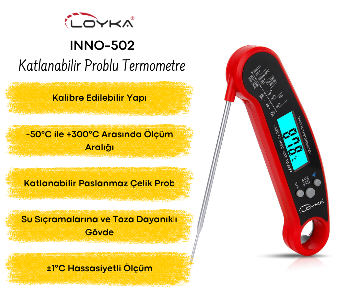 Inno 502 katlanır problu mutfak termometresi