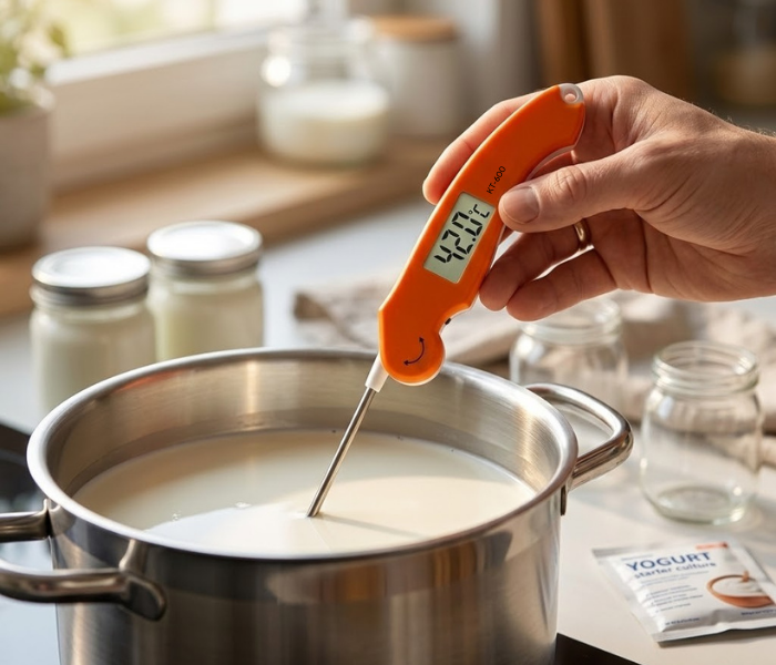 KT-600 Mutfak Termometresi ile Yoğurt Sıcaklık Ölçümü