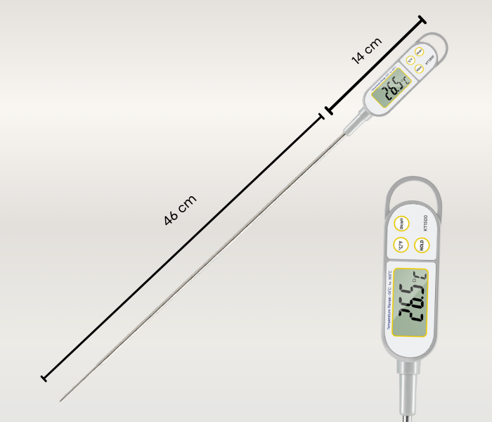 KT1500 Uzun Problu Termometre Boyutu