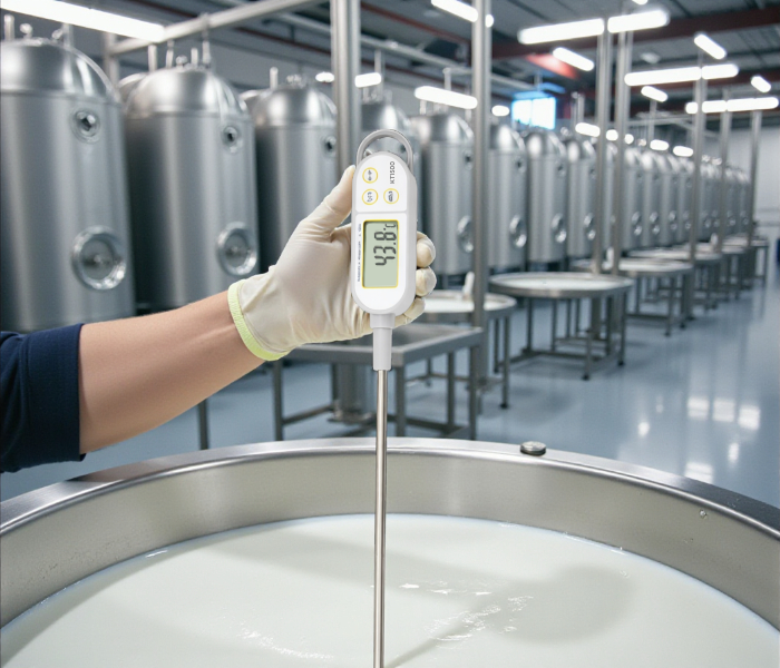 KT1500 uzun problu termometre ile kazan sıcaklık ölçümü