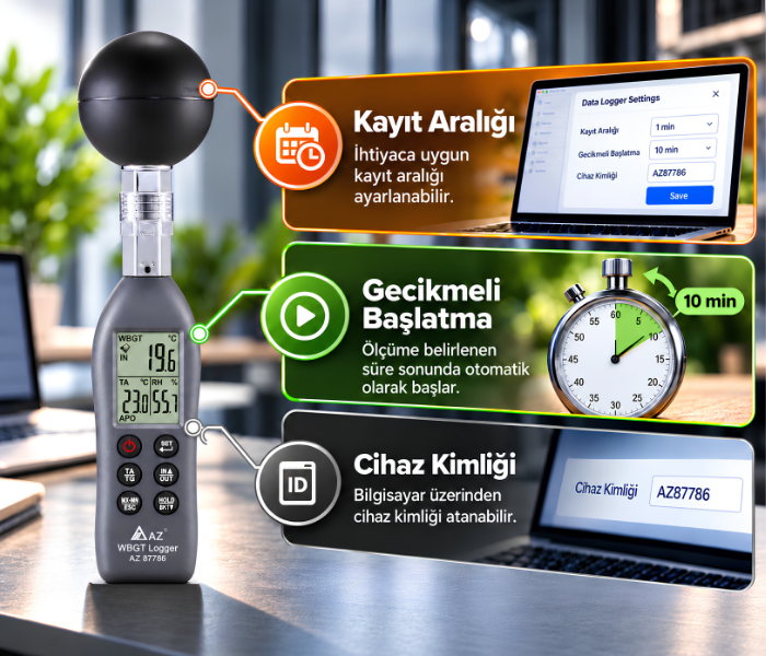 az 87786 ısı nem ölçer