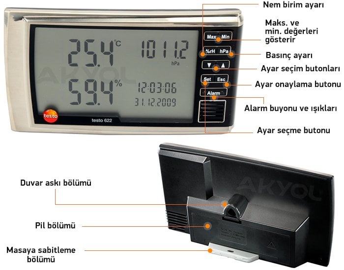 testo 622 termohigrometre