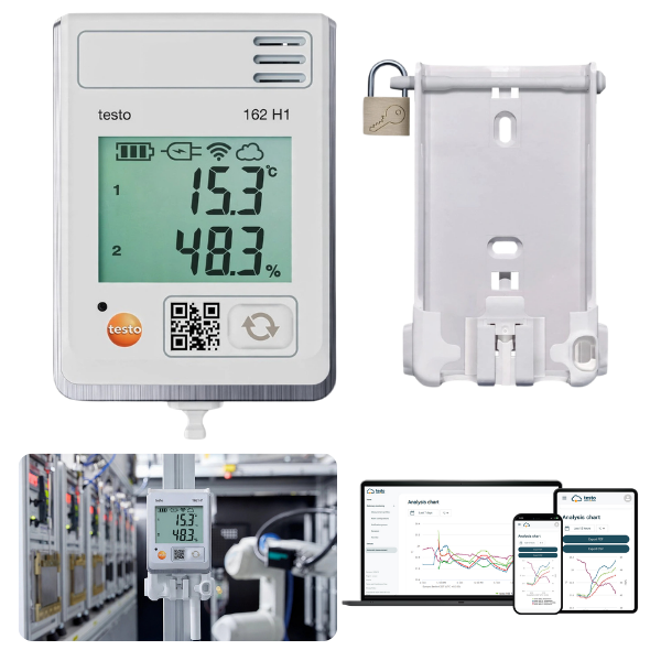 Testo 162 H1 Sıcaklık ve Nem Wifi Datalogger