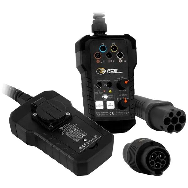 PCE-EVSE 310+ EVSE Test Cihazı | Şarj İstasyonları İçin Tip 1 ve Tip 2 Test Adaptörü