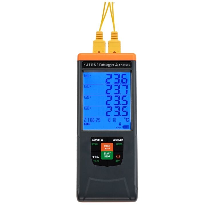 AZ 88595 GLP 4 Kanallı K/J/T/R/S/E Tipi Termokupl Okuyucu ve Kaydedici