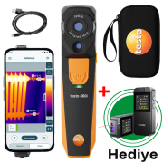 Testo 860İ Akıllı Termal Kamera Sıcaklık ve Su Kaçağı Tespit Cihazı | Çantalı Set