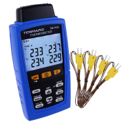 Tenmars TM-747D Kayıt Özellikli 4 Kanallı Termokupl Termometre | K, J, T, E, R, S, N Tipi Prob