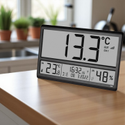 TFA 60.4523.01 Dijital XL Duvar Saati İç-Dış Sıcaklık, Nem ve Tarih Göstergeli