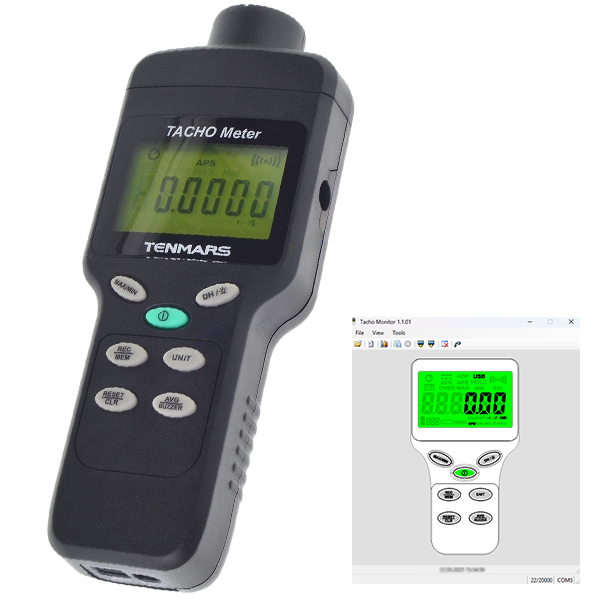 Tenmars TM-4100DN Temassız Devir Ölçer | Datalogger Özellikli