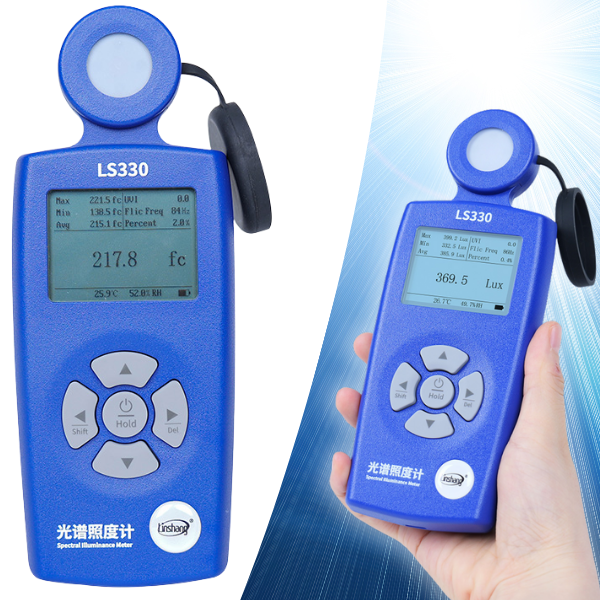 Linshang LS330 Profesyonel Spektral Lüksmetre (CRI, CCT ve Flicker Ölçümü)