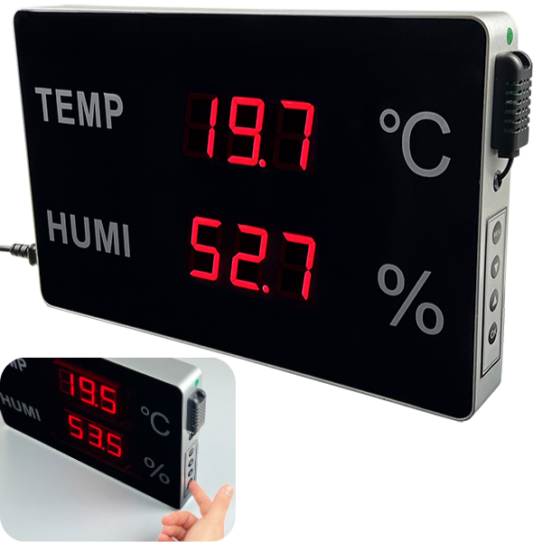 Huato NanoSense-18 Büyük LED Ekranlı Endüstriyel Sıcaklık ve Nem Ölçer