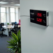 HE218A-TH Büyük LED Ekranlı Endüstriyel Sıcaklık ve Nem Ölçer