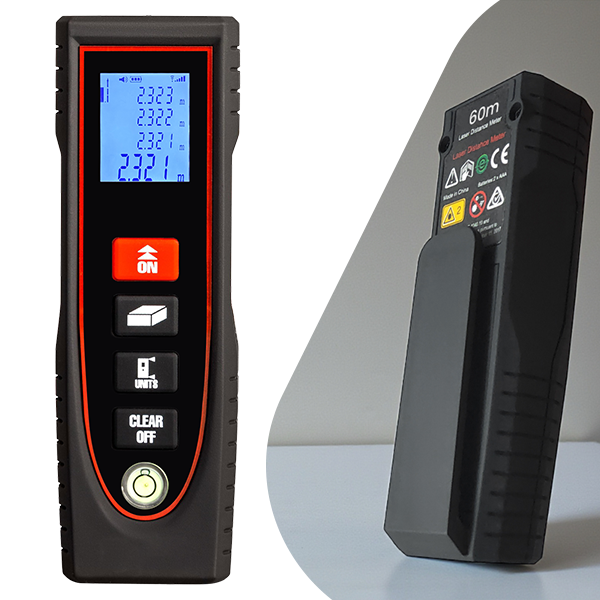 MTR60 Klipsli Lazerli Mesafe Ölçer | 60 Metre Ölçüm Mesafesi