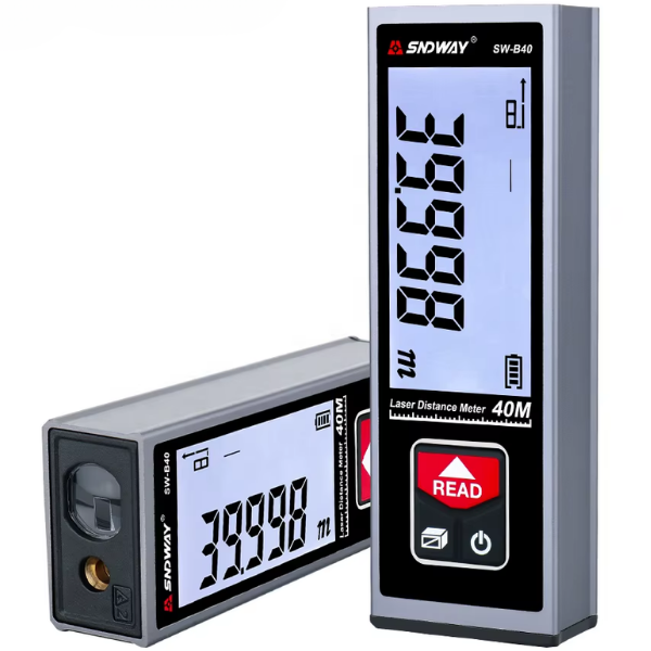 SW-B40 Geniş Yatay Göstergeli Metal Lazermetre | 40 Metre | Şarj Edilebilir