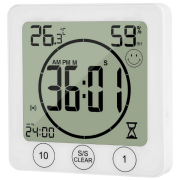 KT9 Vantuzlu ve Mıknatıslı Çok Fonksiyonlu Zamanlayıcı | Isı, Nem ve Saat Göstergeli