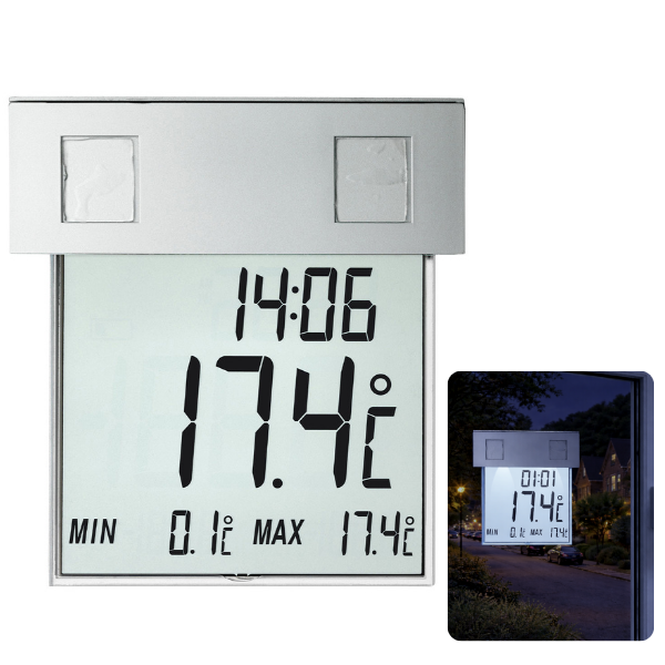 TFA 30.1035 ‘Vision Solar’ Işıklı Dış Pencere Termometresi