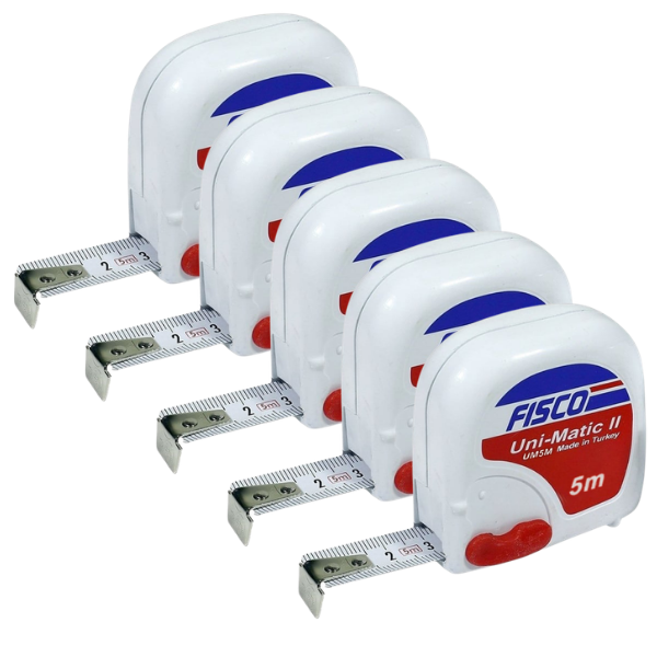 Fisco Uni-Matic II UM5M 5 Metre Şerit Metre | 5'li Paket
