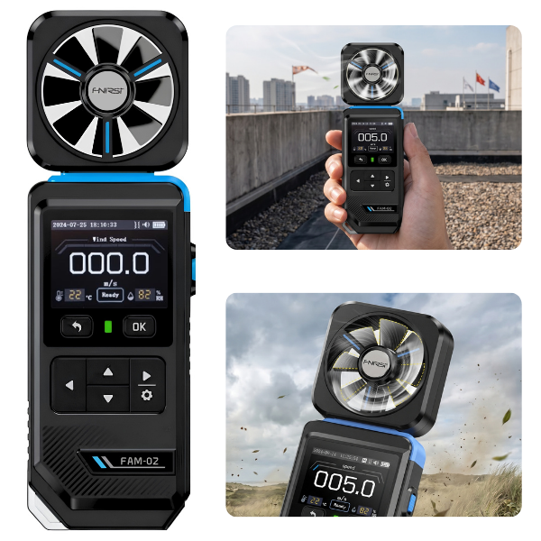 FNIRSI FAM-02 Rüzgar Hızı Sıcaklık ve Nem Ölçer Anemometre