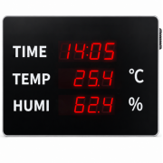 Huato TimeSense-18 Büyük LED Ekranlı Dijital Saat, Sıcaklık ve Nem Göstergesi