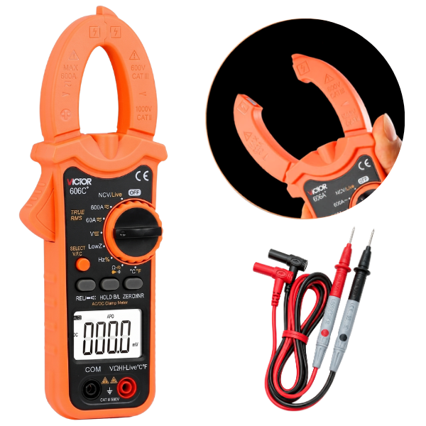Victor 606C+ AC/DC 600A Dijital Pensampermetre