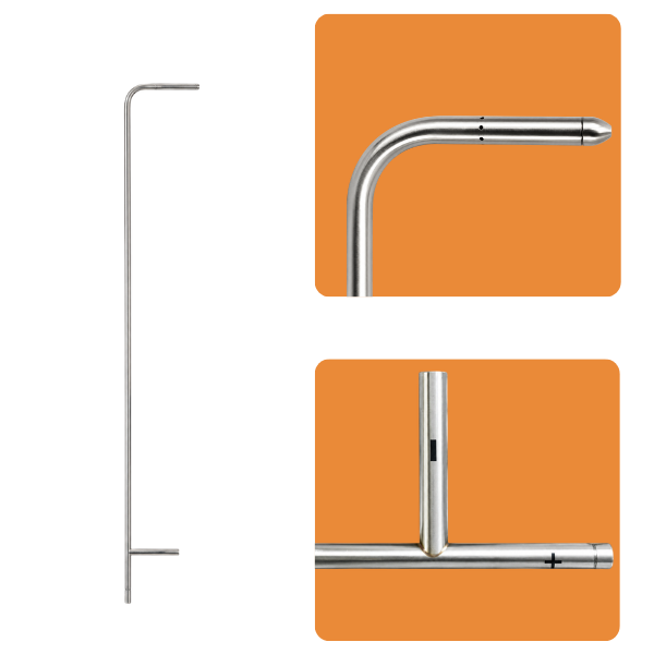 Testo 0635 2145 Pitot Tüpü | 350 mm Uzunluk | Ø 7 mm