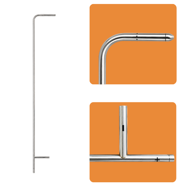 Testo 0635 2045 Pitot Tüpü | 500 mm Uzunluk | Ø 7 mm