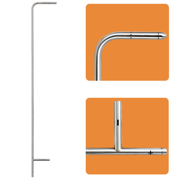 Testo 0635 2345 Pitot Tüpü | 1000 mm Uzunluk | Ø 7 mm