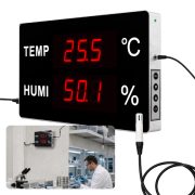 Huato CableNanoSense-18 Kablolu Büyük Ekranlı Sıcaklık Nem Göstergesi | 4,5 cm Rakam | 3 m Sensörlü
