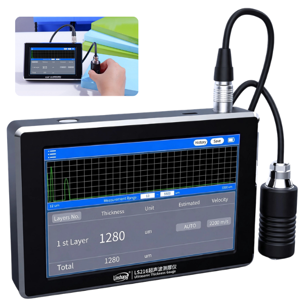 Linshang LS216 Ultrasonik Kalınlık Ölçer | 3 Katmanlı