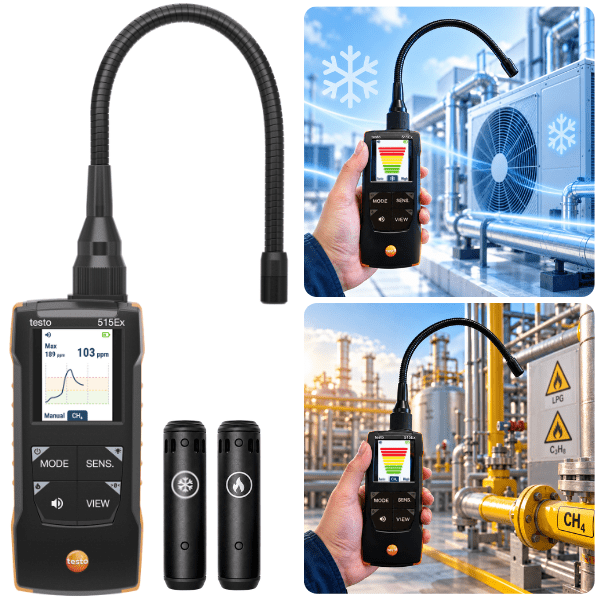 Testo 515 Ex Yanıcı ve Soğutucu Gaz Kaçağı Tespit Cihazı | 0563 0515